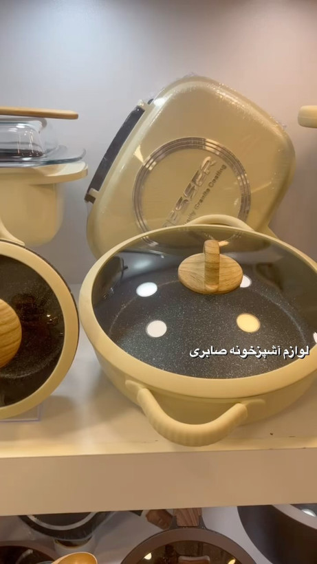 شیک ترین سرویس قابلمه گرانیتی با رنگ ثابت کوره ای
