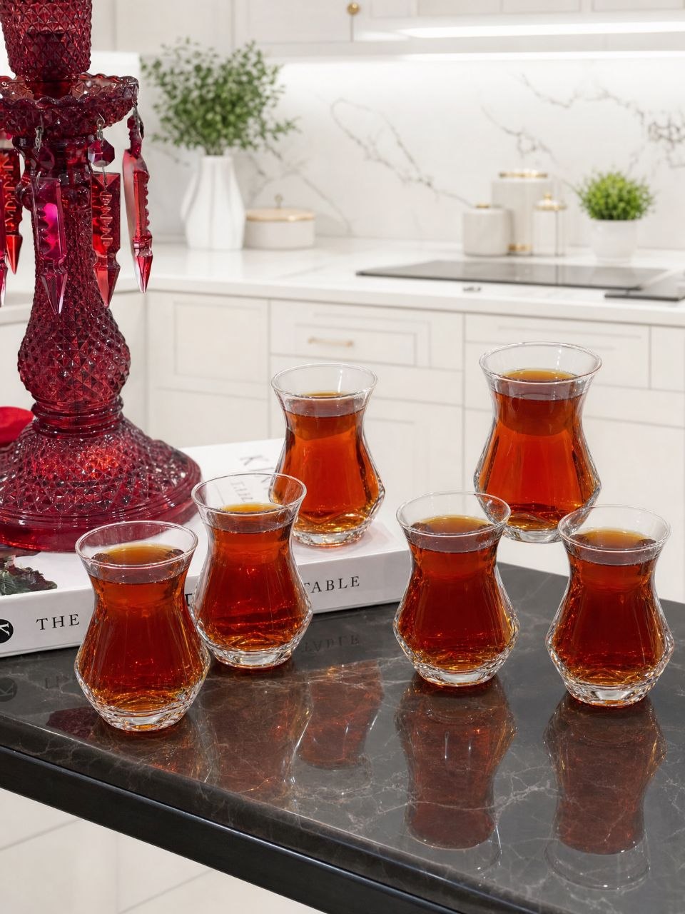 استکان۶ عددی چند ضلعی  ارتفاع۹سانت