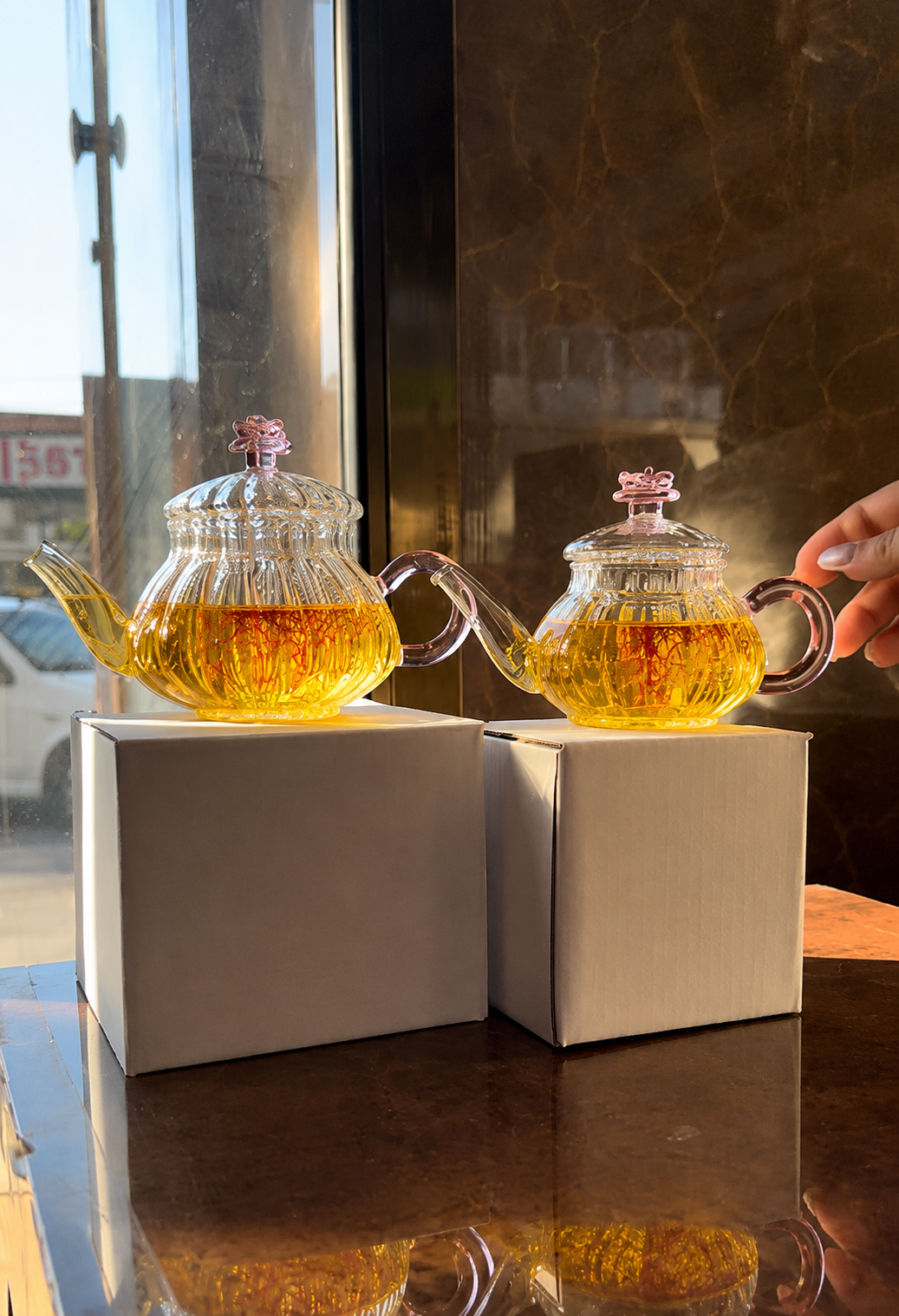 قوری زعفران پیرکس